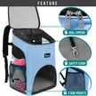 Show in main carousel: PetAmi Premium Backpack Dog & Cat Carrier, Light Blue slide 3 of 9