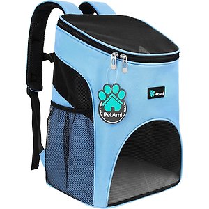 PetAmi Premium Backpack Dog & Cat Carrier, Light Blue