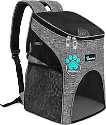 PetAmi Premium Backpack Dog & Cat Carrier, Heather Gray
