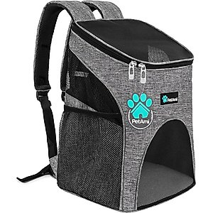 PetAmi Premium Backpack Dog & Cat Carrier, Heather Gray