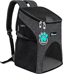 PetAmi Premium Backpack Dog & Cat Carrier, Heather Charcoal
