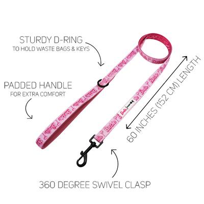 Show full view: Sassy Woof Malibu Dog Harness & Leash, Pink, Small: 16 to 21-in chest slide 4 of 9
