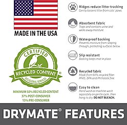 Drymate Premium Debossed Paw Cat Litter Trapping Mat, Taupe, X-Large, 28-in x 34-in slide 2 of 8