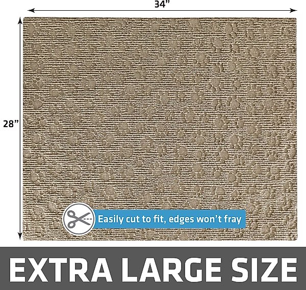 Show full view: Drymate Premium Debossed Paw Cat Litter Trapping Mat, Taupe, X-Large, 28-in x 34-in slide 5 of 10