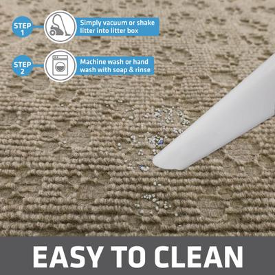 Show full view: Drymate Premium Debossed Paw Cat Litter Trapping Mat, Taupe, X-Large, 28-in x 34-in slide 6 of 10