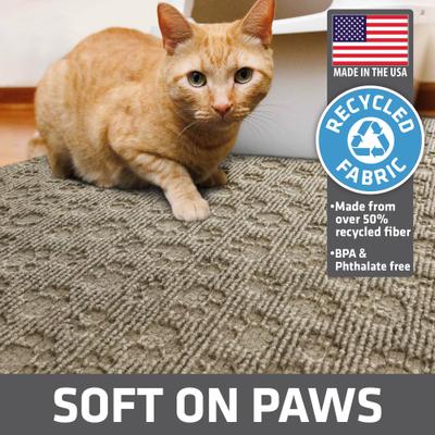 Show full view: Drymate Premium Debossed Paw Cat Litter Trapping Mat, Taupe, X-Large, 28-in x 34-in slide 4 of 10