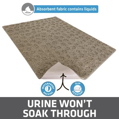 Show full view: Drymate Premium Debossed Paw Cat Litter Trapping Mat, Taupe, X-Large, 28-in x 34-in slide 3 of 10