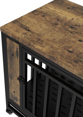 Show full view: Cesicia Single Door Furniture Style Dog Crate with Tray, Vintage Wooden, 32.5 inch slide 5 of 7