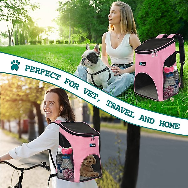 Show full view: PetAmi Premium Backpack Dog & Cat Carrier, Pink slide 6 of 9