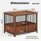 Show in main carousel: Cesicia Fluted Wood Double Door Design Furniture Style Dog Crate, Walnut, 43 inch slide 6 of 6