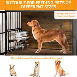 Cesicia Single Door Furniture Style Dog Crate with Cushion & Bowls, Black, 41 inch slide 2 of 7