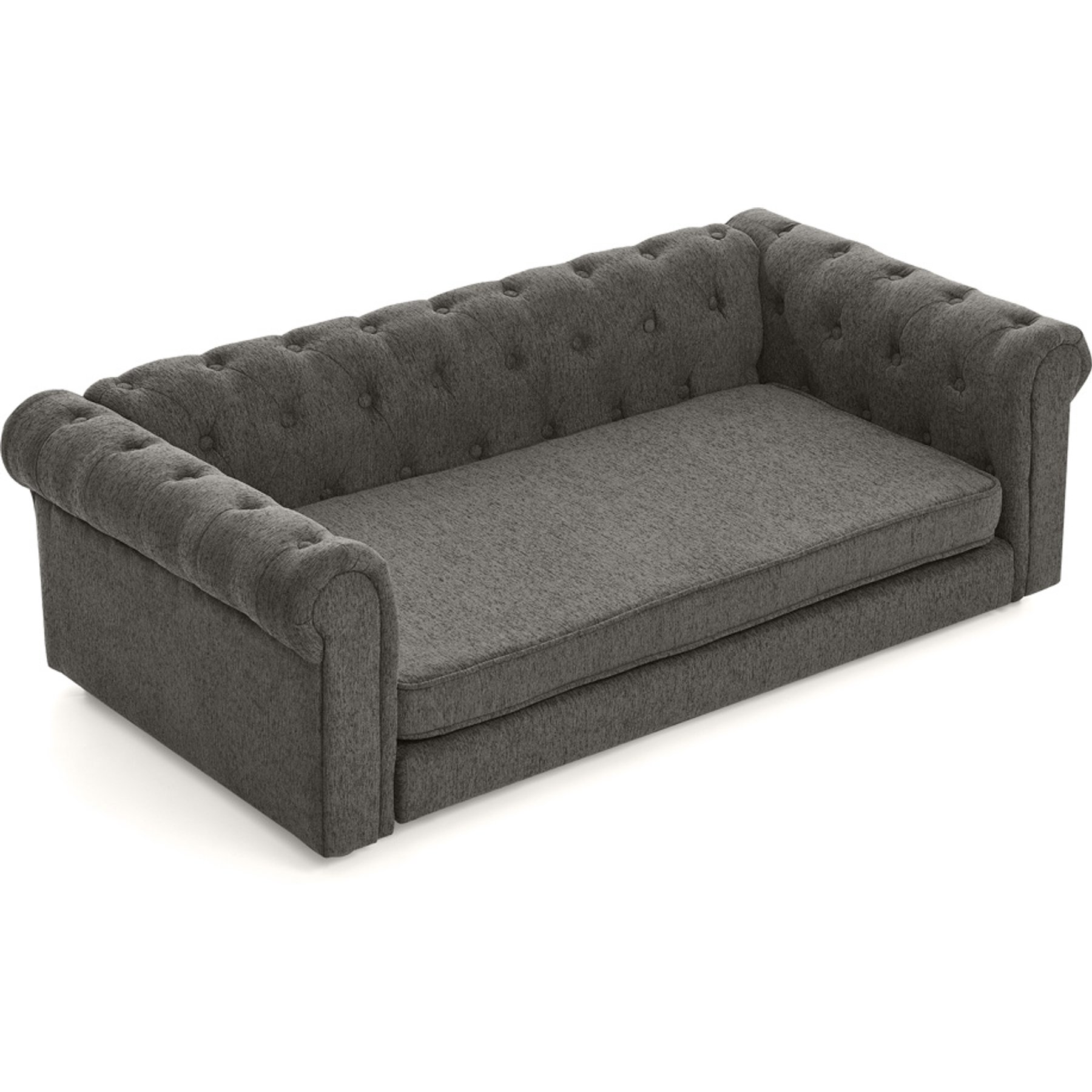 Cesicia Rectangular Furniture Style Sofa Dog Bed, 55-in, Dark Gray