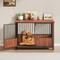 Show in main carousel: Cesicia Fluted Wood Double Door Design Furniture Style Dog Crate, Walnut, 43 inch slide 2 of 6