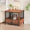 Show in main carousel: Cesicia Fluted Wood Double Door Design Furniture Style Dog Crate, Walnut, 31.5 inch slide 3 of 6