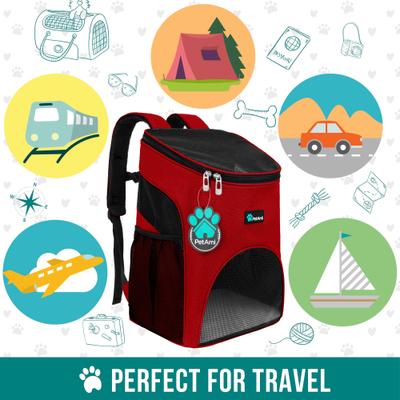 Show full view: PetAmi Premium Backpack Dog & Cat Carrier, Red slide 7 of 9