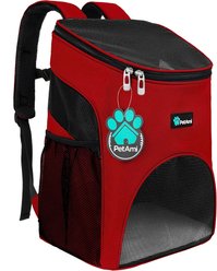 PetAmi Premium Backpack Dog & Cat Carrier, Red