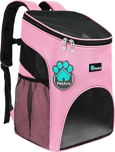 Show full view: PetAmi Premium Backpack Dog & Cat Carrier, Pink slide 1 of 9