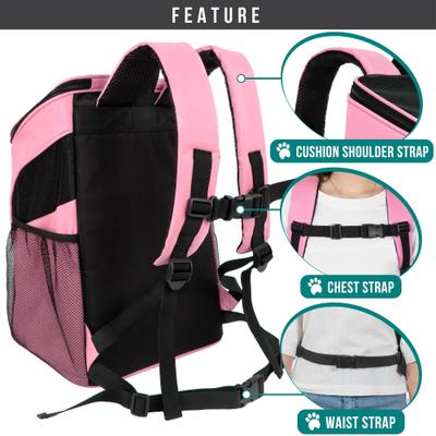 Show full view: PetAmi Premium Backpack Dog & Cat Carrier, Pink slide 5 of 9