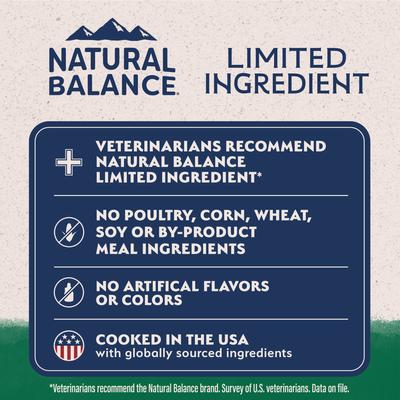 Show full view: Natural Balance Limited Ingredient Lamb & Brown Rice Recipe Dry Dog Food, 12-lb bag slide 8 of 11