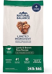 Natural Balance Limited Ingredient Lamb & Brown Rice Recipe Dry Dog Food, 24-lb bag