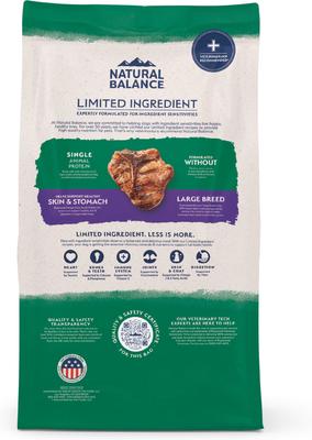 Show full view: Natural Balance L.I.D. Limited Ingredient Diets Lamb & Brown Rice Formula Large Breed Dry Dog Food, 12-lb bag slide 3 of 11