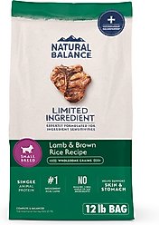 Natural Balance Limited Ingredient Lamb & Brown Rice Small Breed Bites Recipe Dry Dog Food, 12-lb bag