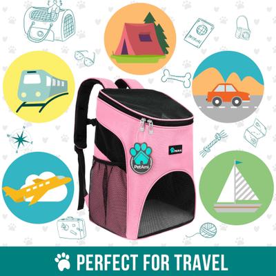 Show full view: PetAmi Premium Backpack Dog & Cat Carrier, Pink slide 7 of 9