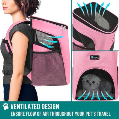 Show full view: PetAmi Premium Backpack Dog & Cat Carrier, Pink slide 4 of 9