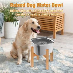 UPSKY Elevated Stainless Steel Dog Water Bowl with Stand, 3-l slide 2 of 6
