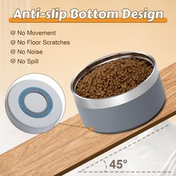 UPSKY Elevated Stainless Steel Dog Bowls with Wooden Stand, 27-oz slide 2 of 7