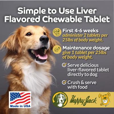 Show full view: Happy Jack Flexenhance Hip & Joint Supplement with Glucosamine & Green Lipped Mussel for Dogs, 80 count slide 7 of 11