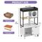 Show in main carousel: Wooflex Hidden Charging & Feeding Station Cat Litter Box Furniture Cabinet with Shelves & Condo, White slide 3 of 10