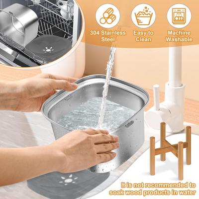 Show full view: UPSKY Elevated Stainless Steel Dog Water Bowl with Stand, 3-l slide 5 of 7