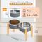 Show in main carousel: UPSKY Elevated Stainless Steel Dog Bowls with Wooden Stand, 27-oz slide 2 of 7