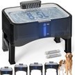 Show in main carousel: UPSKY Elevated 4 Heights Adjustable Stainless Steel Dog & Cat Water Fountain with Dispenser, Ultra-Quiet Pump & 2 Replacement Filters, Black, 2.25-gal slide 1 of 9