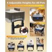Show in main carousel: UPSKY Elevated 4 Heights Adjustable Stainless Steel Dog & Cat Water Fountain with Dispenser, Ultra-Quiet Pump & 2 Replacement Filters, Black, 2.25-gal slide 3 of 9