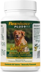 Happy Jack Flexenhance Hip & Joint Supplement with Glucosamine & Green Lipped Mussel for Dogs, 80 count
