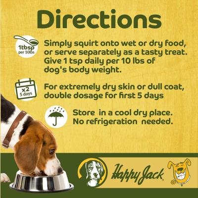 Show full view: Happy Jack Tonekote Itch Relief Skin & Coat Supplement Oil for Dogs, 16-fl oz bottle slide 6 of 10