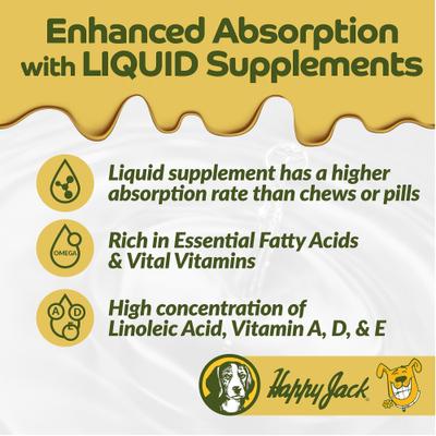 Show full view: Happy Jack Tonekote Itch Relief Skin & Coat Supplement Oil for Dogs, 16-fl oz bottle slide 4 of 10