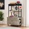 Show in main carousel: Wooflex Hidden Charging & Feeding Station Cat Litter Box Furniture Cabinet with Shelves & Condo, Gray slide 1 of 10