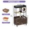 Show in main carousel: Wooflex Hidden Charging & Feeding Station Cat Litter Box Furniture Cabinet with Shelves & Condo, Rustic Brown slide 2 of 10