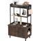Show in main carousel: Wooflex Hidden Charging & Feeding Station Cat Litter Box Furniture Cabinet with Shelves & Condo, Rustic Brown slide 9 of 10