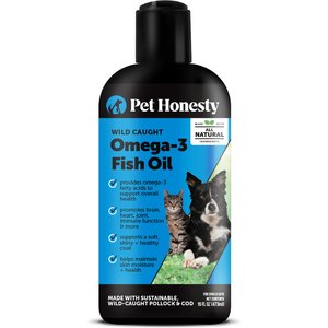 PET HONESTY Wild Caught Omega-3 Fish Oil Liquid Skin Coat Health