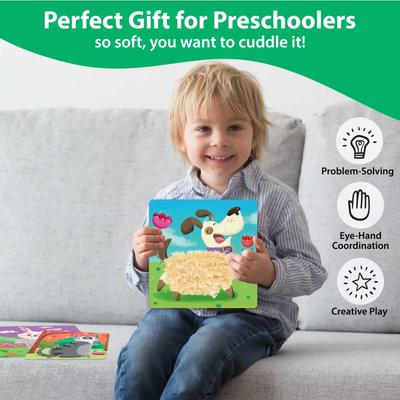 Show full view: Chalk & Chuckles Lace Art Furry Animals Craft Activity slide 4 of 4