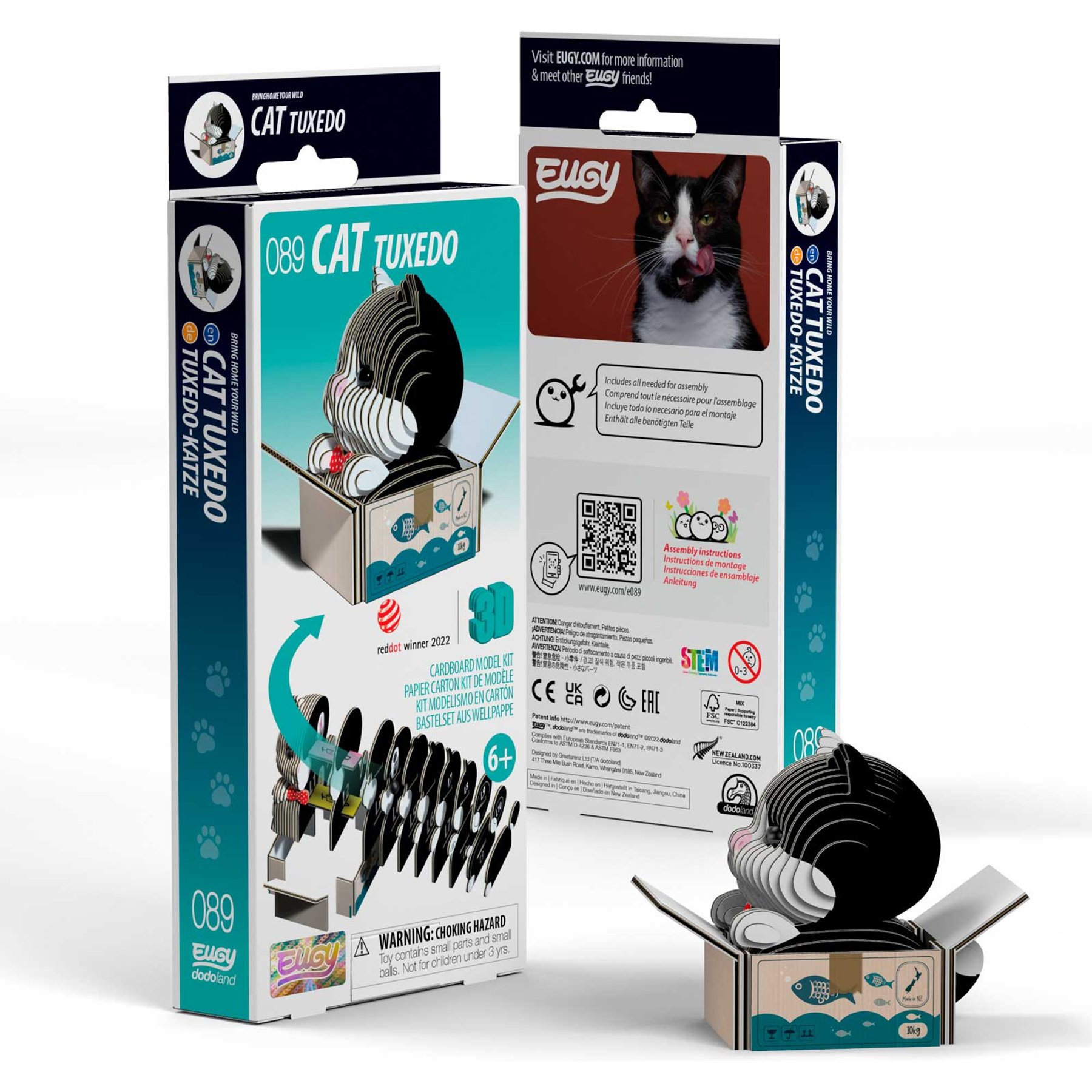 Eugy Cat Tuxedo 3D Puzzle