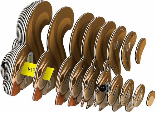 Show full view: Eugy Chipmunk 3D Puzzle slide 3 of 4