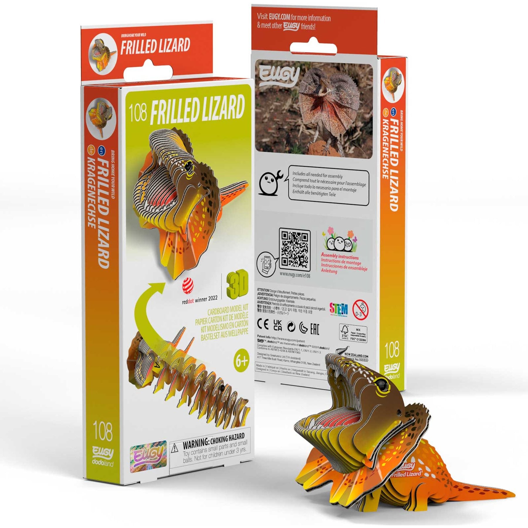 Eugy Frilled Lizard 3D Puzzle