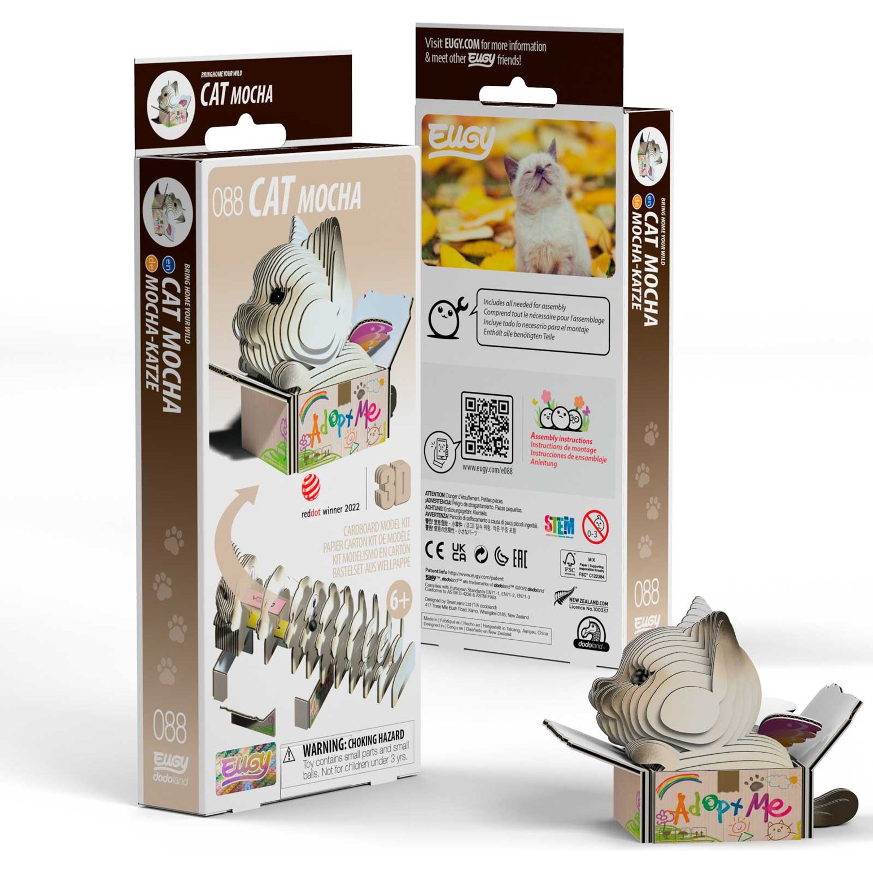 Eugy Cat Mocha 3D Puzzle