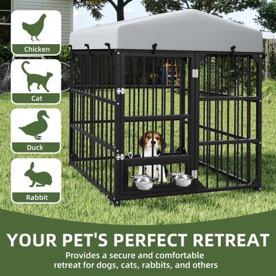 Show full view: Wooflex Outdoor Dog Kennel, Black, 4 x 4-ft slide 4 of 9