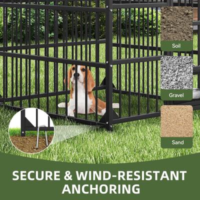 Show full view: Wooflex Outdoor Dog Kennel, Black, 4 x 4-ft slide 3 of 9